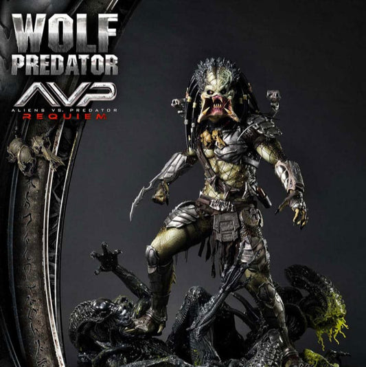 Statuette Alien vs. Predator Real Elite Masterline Series 1/3 Requiem Wolf Predator 95 cm