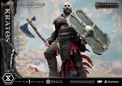 Statuette God of War : Ragnarok Real Elite Masterline Series 1/3 Kratos Ultimate Bonus Version 95 cm