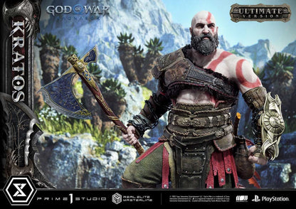 Statuette God of War : Ragnarok Real Elite Masterline Series 1/3 Kratos Ultimate Bonus Version 95 cm