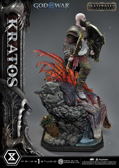 Statuette God of War : Ragnarok Real Elite Masterline Series 1/3 Kratos Ultimate Bonus Version 95 cm