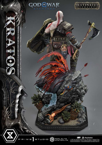 Statuette God of War : Ragnarok Real Elite Masterline Series 1/3 Kratos Ultimate Bonus Version 95 cm