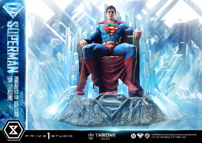 Statuette DC Comics 1/4 Throne Legacy Collection Superman Fortress of Solitude sur Trône (Design par Gabriele Dell'Otto) 52 cm