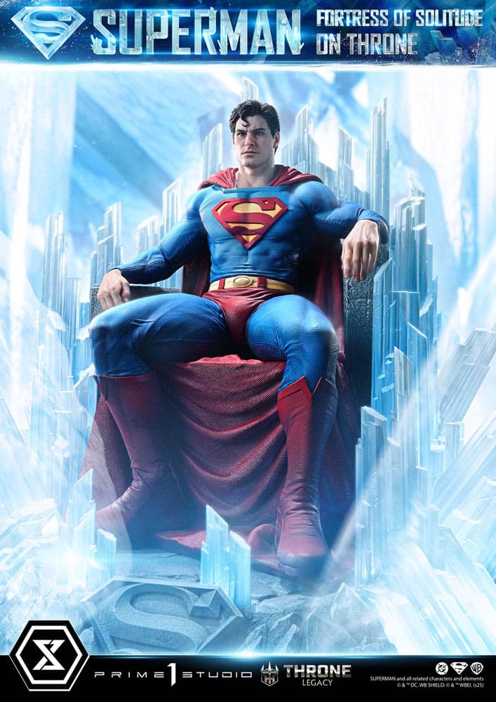 Statuette DC Comics 1/4 Throne Legacy Collection Superman Fortress of Solitude sur Trône (Design par Gabriele Dell'Otto) 52 cm