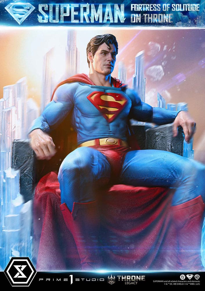Statuette DC Comics 1/4 Throne Legacy Collection Superman Fortress of Solitude sur Trône (Design par Gabriele Dell'Otto) 52 cm