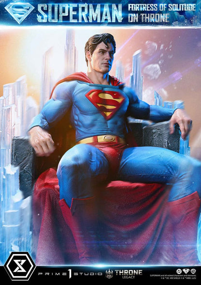 Statuette DC Comics 1/4 Throne Legacy Collection Superman Fortress of Solitude sur Trône (Design par Gabriele Dell'Otto) 52 cm