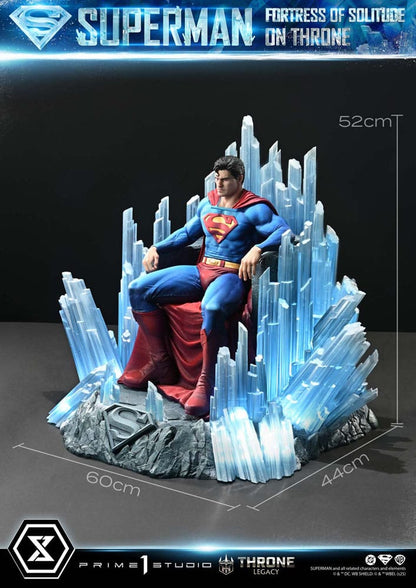 Statuette DC Comics 1/4 Throne Legacy Collection Superman Fortress of Solitude sur Trône (Design par Gabriele Dell'Otto) 52 cm