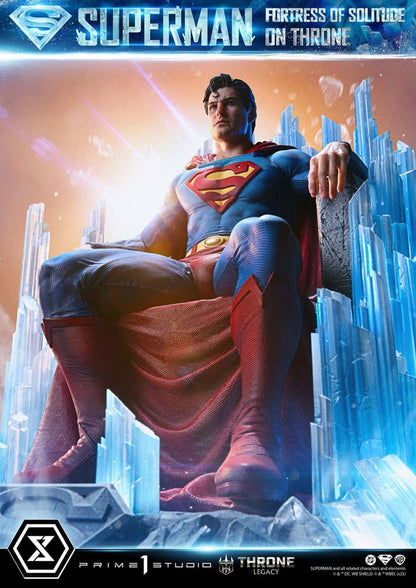 Statuette DC Comics 1/4 Throne Legacy Collection Superman Fortress of Solitude sur Trône (Design par Gabriele Dell'Otto) 52 cm