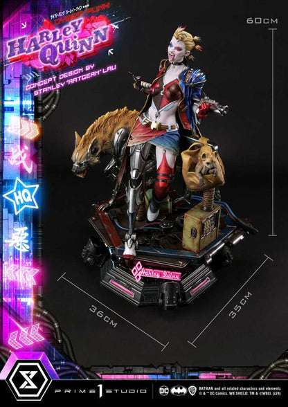 Batman statuette Ultimate Premium Masterline Series Cyberpunk Harley Quinn 60 cm