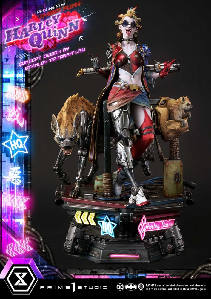Batman statuette Ultimate Premium Masterline Series Cyberpunk Harley Quinn 60 cm