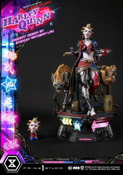 Batman statuette Ultimate Premium Masterline Series Cyberpunk Harley Quinn 60 cm