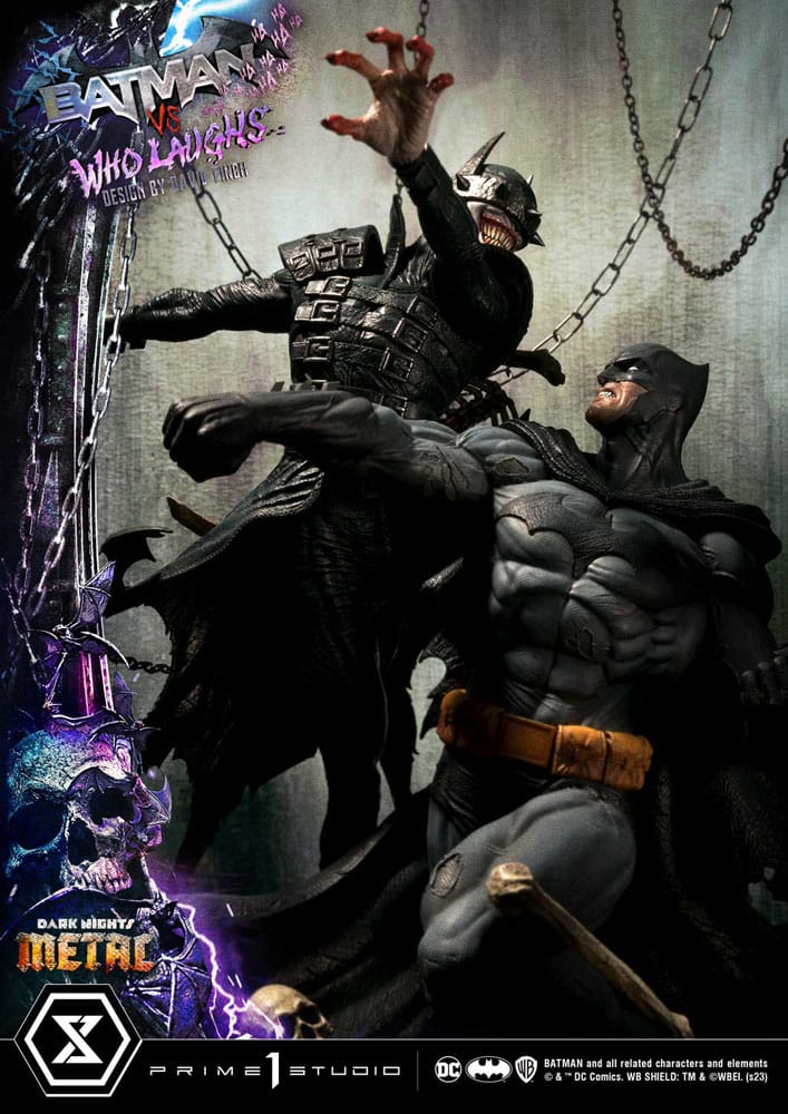 Dark Nights: Metal statuette Ultimate Premium Masterline Series 1/4 Batman VS Batman Who Laughs 67 cm