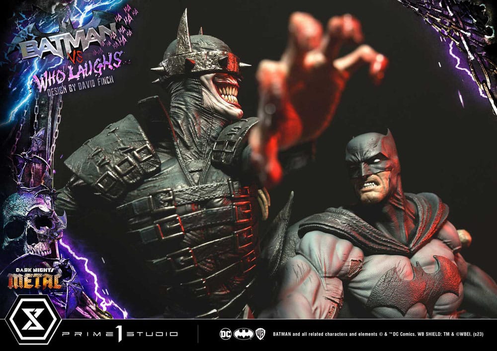 Dark Nights: Metal statuette Ultimate Premium Masterline Series 1/4 Batman VS Batman Who Laughs 67 cm