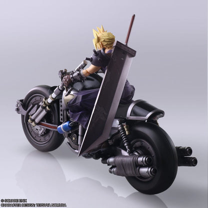 Final Fantasy VII Bring Arts figurine avec véhicule Cloud Strife Hardy-Daytona 15 cm