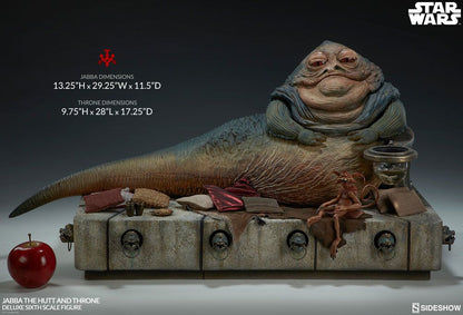 Figurine Star Wars Episode VI 1/6 Jabba le Hutt & Throne Deluxe 34 cm