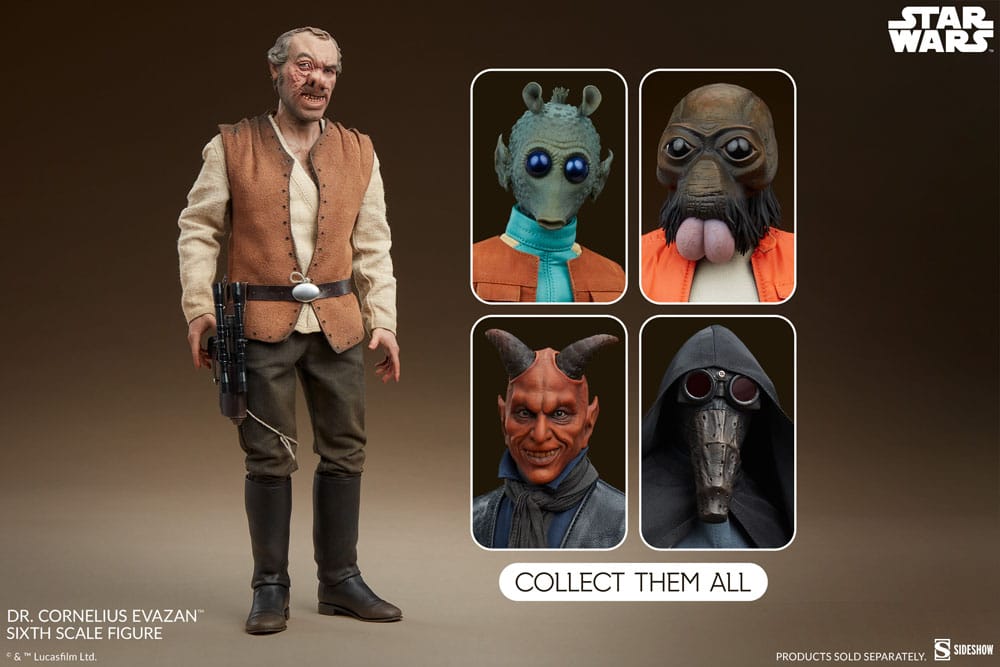 Figurine Star Wars Episode IV Scum & Villainy 1/6 Docteur Cornelius Evazan 30 cm
